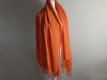 Beautiful Lightweight Orange Shawl/Scarf