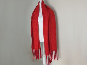 Striking Red Scarf By Designer 'Lauren By Ralph Lauren'