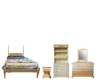 Dixie Bedroom Set- Dresser, Bed Frame, Nightstand, And Tall Dresser