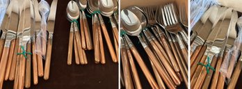 Copper Handled Flatware By Hampton Silversmiths - In Good Condition With Minor Wear.