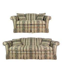 Clayton Marcus Tapestry Upholstered Sofa And Loveseat