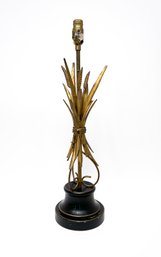 Italian Sheaf Of Wheat Gold Gilt Table Lamp