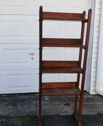 Vintage Oak Shelf Unit - Assembles Without Wrench