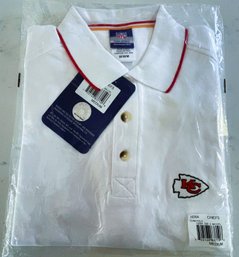 Vtg New In Sealed Package REEBOK NFL Team Apparel KANSAS CITY CHIEFS Team Polo Shirt Sz M