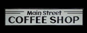 Main Street Coffee Shop Metal Sign