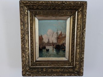 Signed Oil Painting With An Ornate Frame