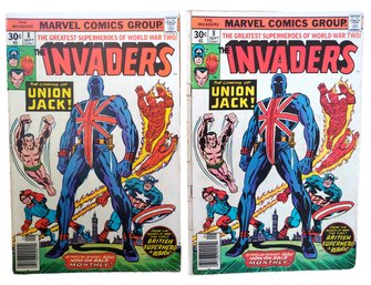 Pair 1976 Marvel Comics The Invaders #8  1st Appearance Union Jack Bronze Key Issue