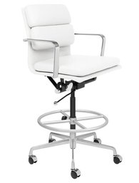 Laura Davidson Soho II Padded Adjustable Height Leatherette Drafting Chair (RETAIL $495)