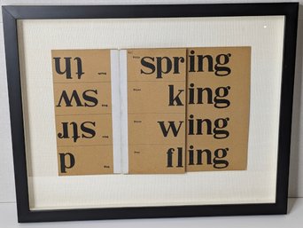 Framed Old Spelling Book Pages Make A Delightful Wall Hanging.