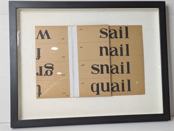 Art - Framed Pages Of Old Spelling Books (2)