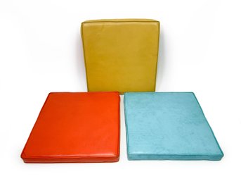Square Mid-century Cushions - Set Of 3