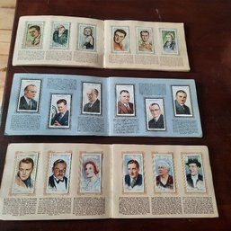 #118 - 3 Vintage 1930s Johnny Player Tobacco Card Albums Of Film & Radio Stars 150 Total Cards In Mint Condit