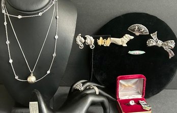 Vintage Sterling Silver Jewelry Lot 71 Gram Weight - READ Description For Itemization