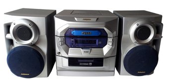 Audiophase - 100-Watt Digital 5-CD Changer Stereo Shelf System