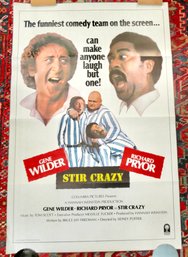 Original Stir Crazy One Sheet Film Poster