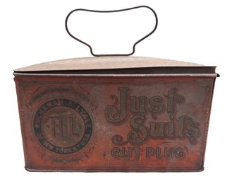 Buchanan & Lyall Just Suits Cut Plug Lunch Box Pail Smoking Tobacco Tin