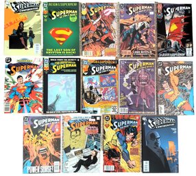 Lot Of 14 DC SUPERMAN Comic Books