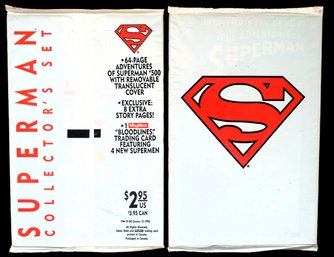 Pair 1993 DC Comics Bagged & Sealed Superman Collector's Sets