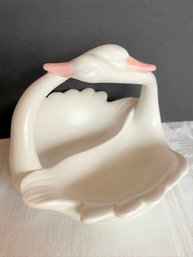 Like New- Fitz & Floyd Double Swan Divided Candy Dish 1982 FRESH From The Gift Box