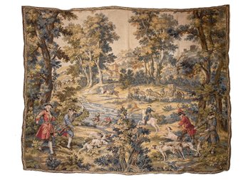 Fox Hunt Tapestry Made In Paris By JP