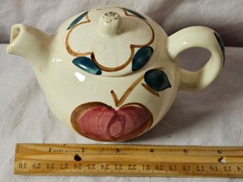 Vintage Purinton Slipware Apple Pear Teapot Small Measures 4 Inches Tall