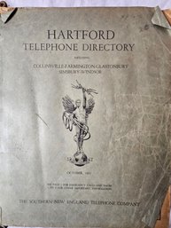 1941 Hartford Telephone Book With Protective Cover