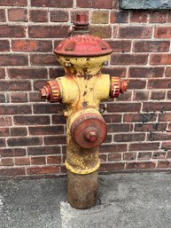 Rare THE COREY Antique Cast Iron Fire Hydrant 1920-1940 - Rensselaer Valve Co. Makers Troy NY - Nice Old Paint