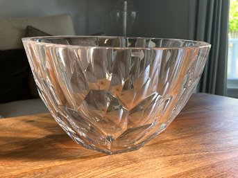 Wonderful Large Simon Gate For ORREFORS Faceted Crystal Bowl - VERY NICE BOWL ! - Hand Made In Sweden