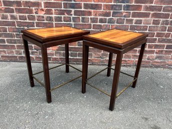 Incredible Pair Of EDWARD WORMLEY For DUNBAR Vintage Mid Century Tables - In Clients Family Since New - WOW !