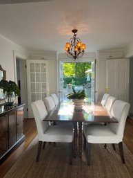 Incredible Antique Double Drop Leaf Dining Table - Refinished For Over $1,000 - Seats 8 People - FANTASTIC !