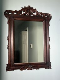 Very Nice Carved Mahogany Mirror - Rococo Style - All Hand Carved In Indonesia - Very Nice Decorative Piece