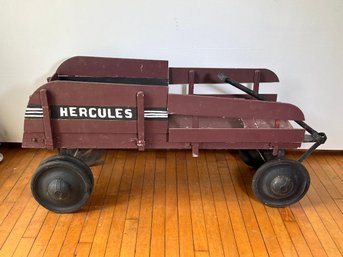 Awesome Vintage 1930s / 1940s HERCULES Childs Wagon - Double Wheels - Removable Sides - VERY COOL !