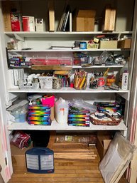 Huge Group Of Art Supplies ALL AS ONE LOT ! - Pastels, Paint, Glue, Pencils, Brushes Everything You See !