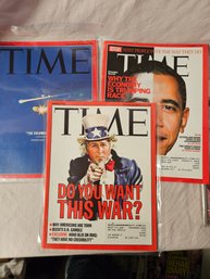 3 Time Magazines Of Notable Historical Importance
