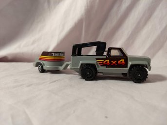 Vintage Tonka 4x4 With Trailer And Removable Top