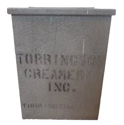 Vintage Torrington Creamery Inc Galvanized Lidded Milk Box