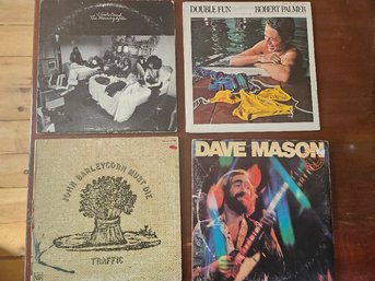 #102 - Lot Of 4 Vintage 1970's Classic Rock Record Albums (Traffic, J Geils Band, Dave Mason & Robert Palmer)