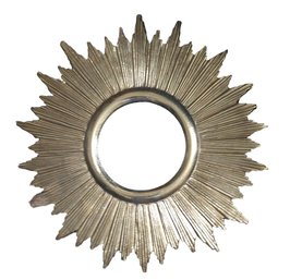 Atomic Gilt Metal Sunburst Mirror
