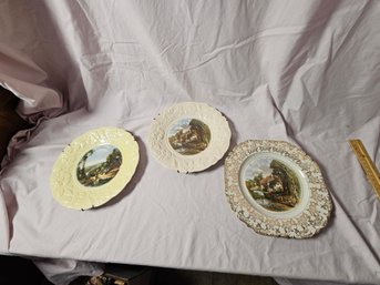 Selection Of Decorative Plates With Paintings By John Constable And J.M.W. Turner