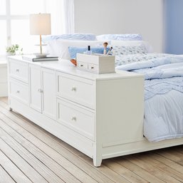 Pottery Barn Ulitmate White Modern Bed Frame - Full Size