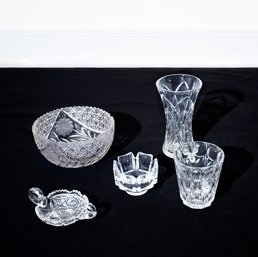 Vintage Crystal Set Of 5