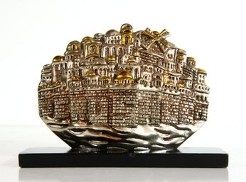 Vintage 1960s H. Karshi Judaica Sterling Silver Jerusalem City Sculpture