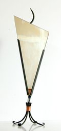 Vintage 1980's Post Modern Geometric 36' Traingular Table Or Dressing Mirror