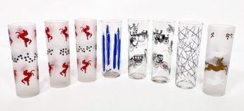 Mixed Lot Of Vintage Tom Collins Cocktail Glasses