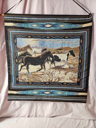 Lovely Horse Wall Hanging, Measures 24 X 26 With A 9 Inch Drop.