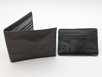 Designer Leather Wallet And A Leather Credit Card Holder