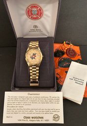 NOS Never Worn Florida Gators Gold Plated Watch With Box  Swiss Quartz NOT TESTED Assembled In USA