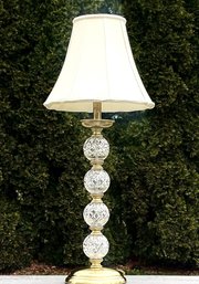 Stunning Waterford Lismore Three Orb Buffet Lamp