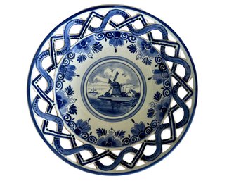 Vintage Delftware Footed Bowl