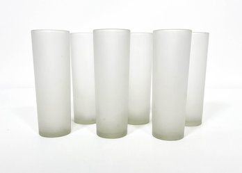 Frosted White Tom Collins Glasses